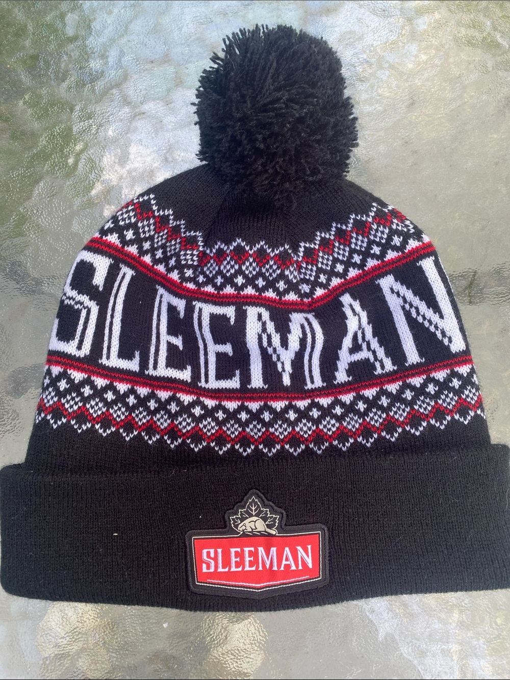 Sleeman Brewery Black Knit Pom Beanie Toque - Men